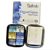 AQ6-ORIZZONTE MARINO COFANETTO IN METALLO DA 6 ACQUERELLI EXTRAFINI AL MIELE DI ACACIA