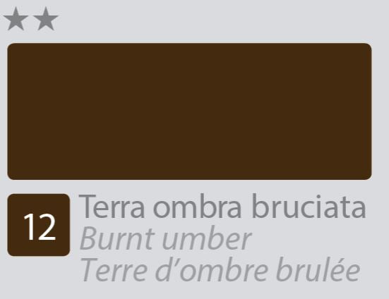 COLORE ACRILICO BETACOLOR N.12 TERRA OMBRA BRUCIATA