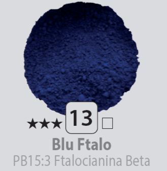 Pigmenti in polvere N.13 Blu ftalo
