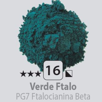 Pigmenti in polvere N.16 Verde Ftalo
