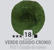 Pigmenti in polvere N.18 Verde ossido cromo