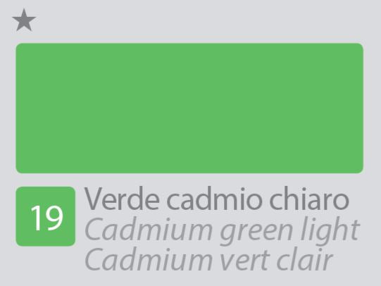 COLORE ACRILICO BETACOLOR N.19 VERDE CADMIO CHIARO