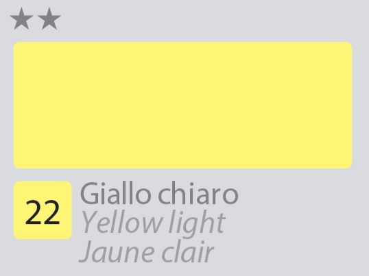 COLORE ACRILICO BETACOLOR N.22 GIALLO CHIARO