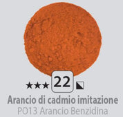 Pigmenti in polvere N.22 Arancio cadmio imitazione