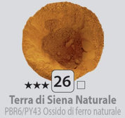 Pigmenti in polvere N.26 Terra di Siena naturale