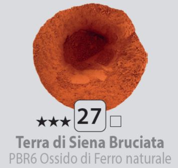 Pigmenti in polvere N.27 Terra di Siena bruciata