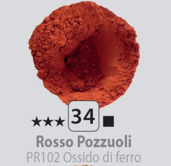 Pigmenti in polvere N.34 Rosso pozzuoli