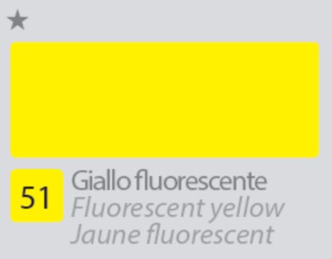 COLORE ACRILICO BETACOLOR N.51 GIALLO FLUORESCENTE