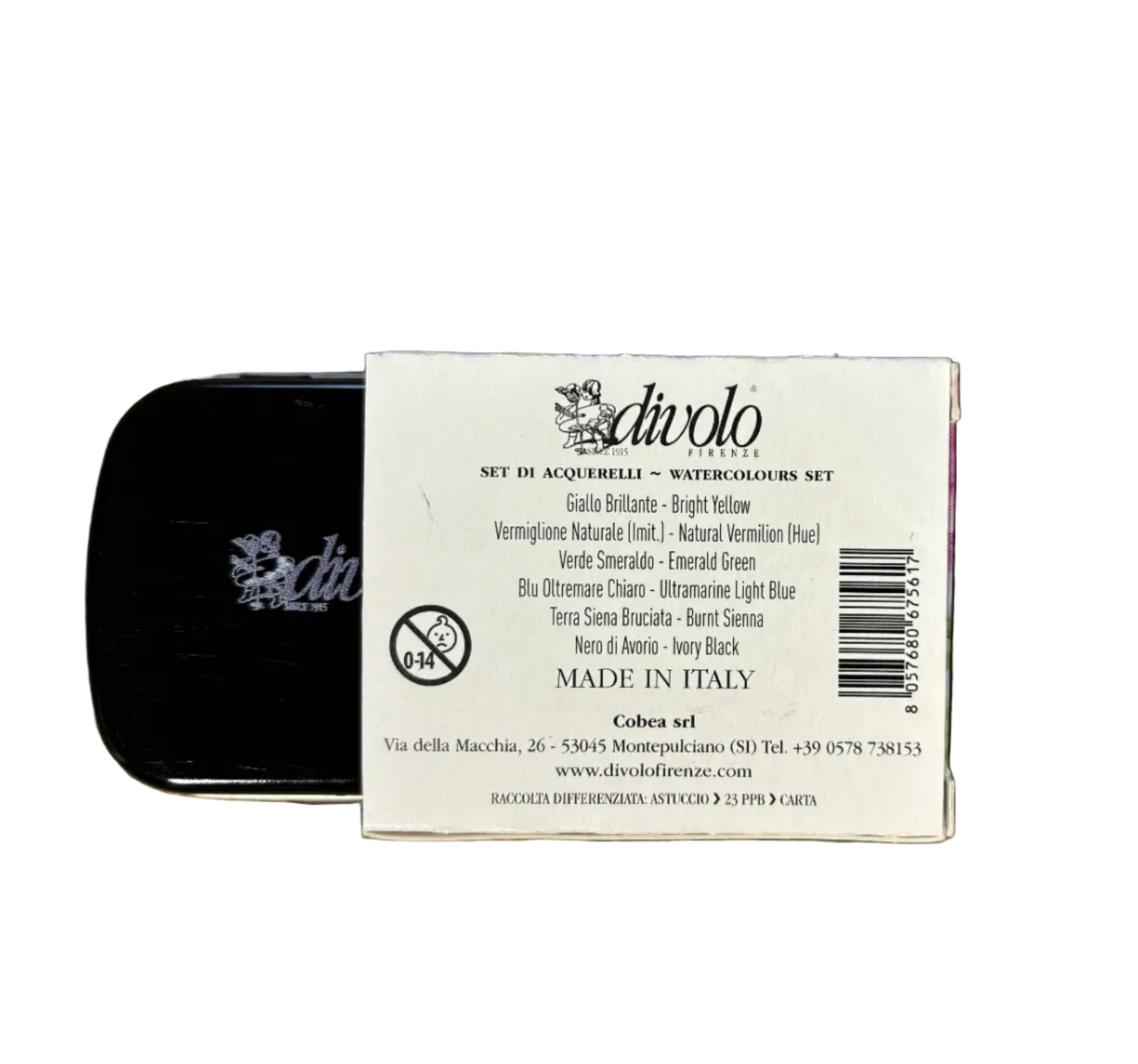 AQ6-MISTO COFANETTO IN METALLO DA 6 ACQUERELLI EXTRAFINI AL MIELE DI ACACIA (Copia) (Copia) (Copia)