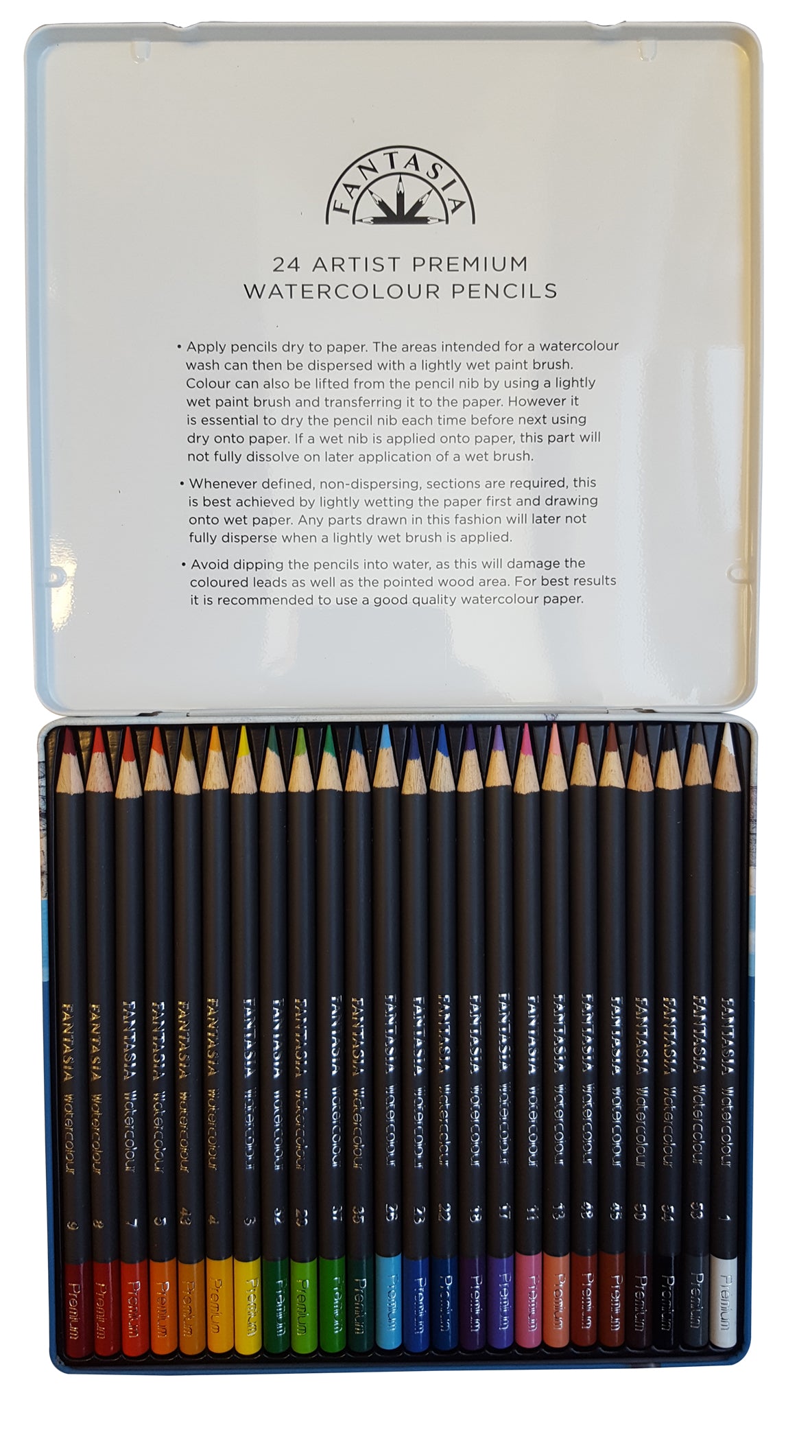 Cofanetto di 24 matite colorate acquerellabili