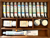 Cassetta completa di 13 colori a tempera extrafine