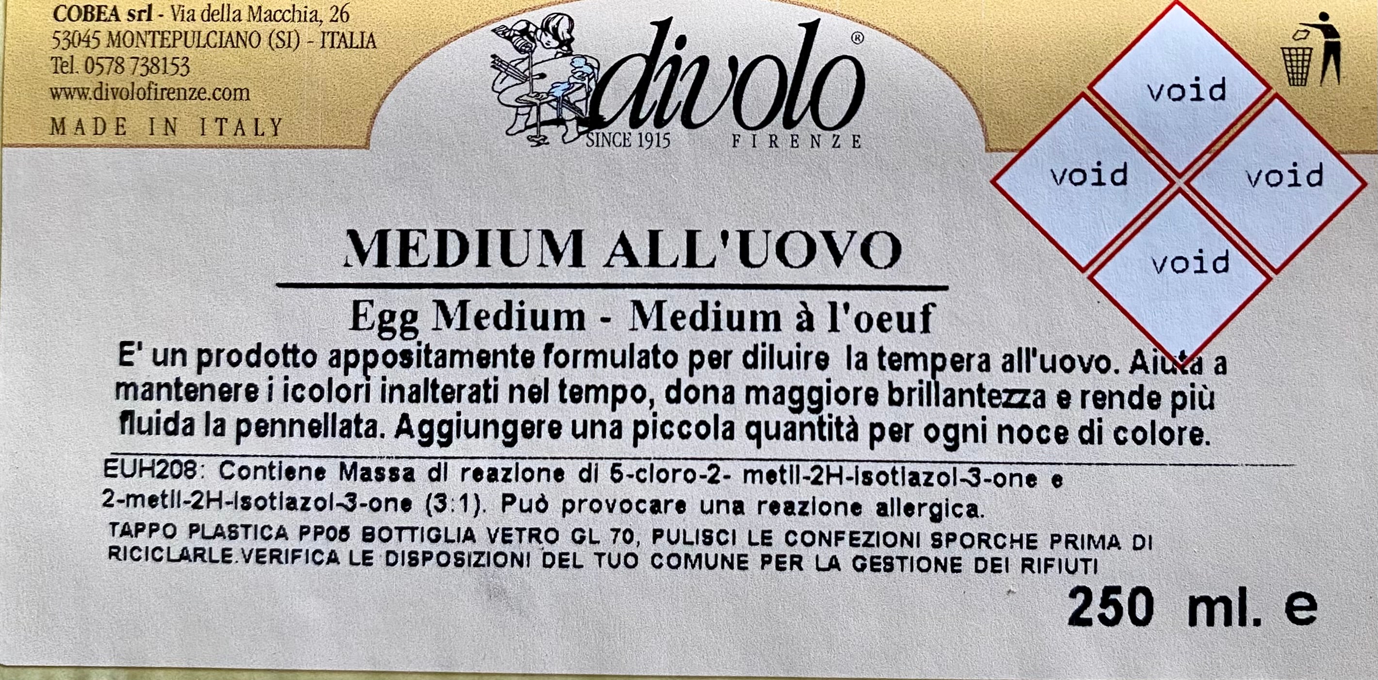 MEDIUM ALL’UOVO