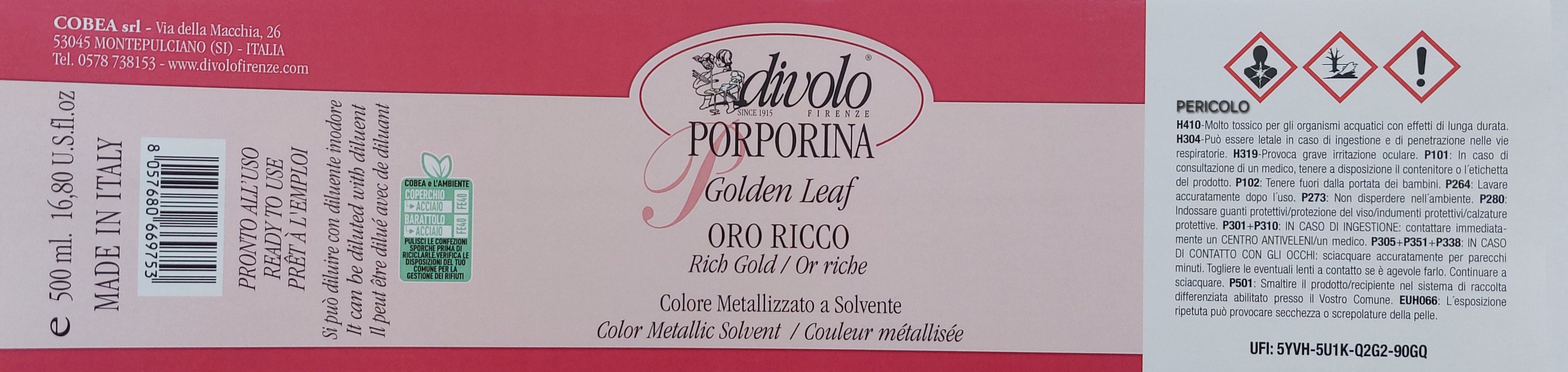 Porporine Golden Leaf oro Ducato