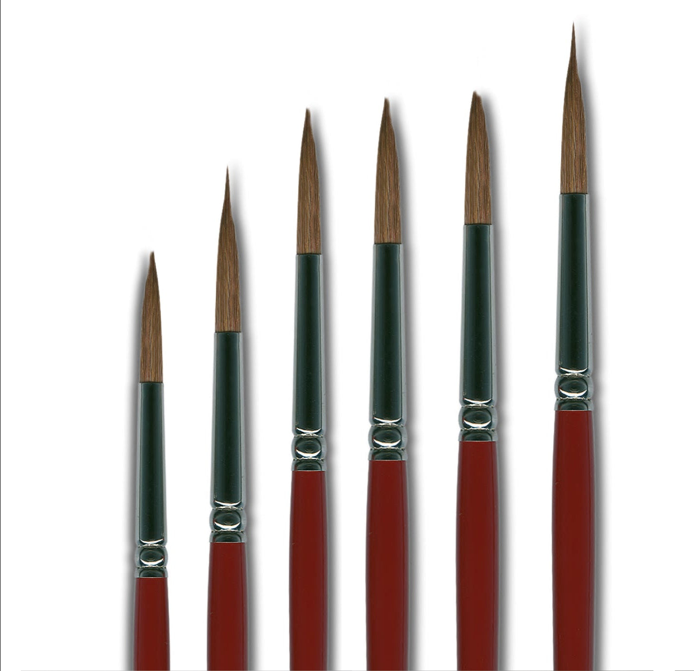 SERIE 40230C PENNELLI IN MARTORA KOLINSKY MANICO CORTO PUNTA TONDA