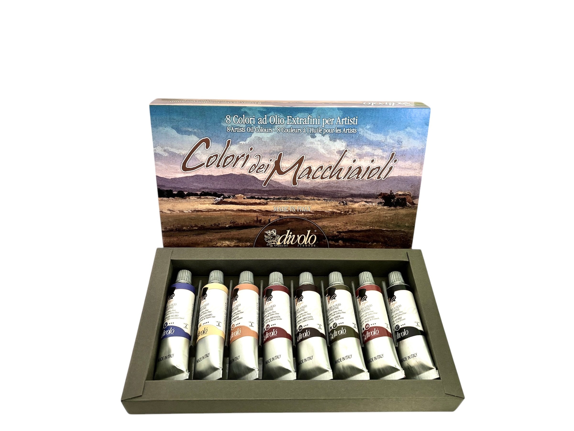 Confezione di 8 colori a olio dei Macchiaioli Goya