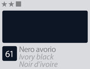 COLORE A OLIO Serie Accademia N.61 NERO AVORIO