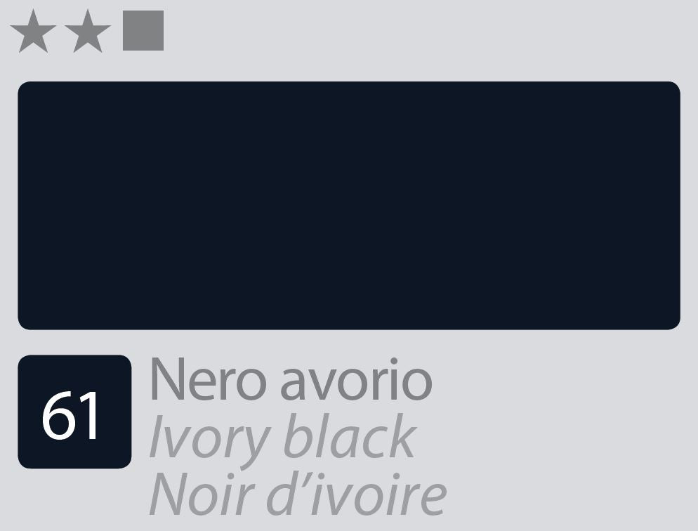 COLORE A OLIO Serie Accademia N.61 NERO AVORIO