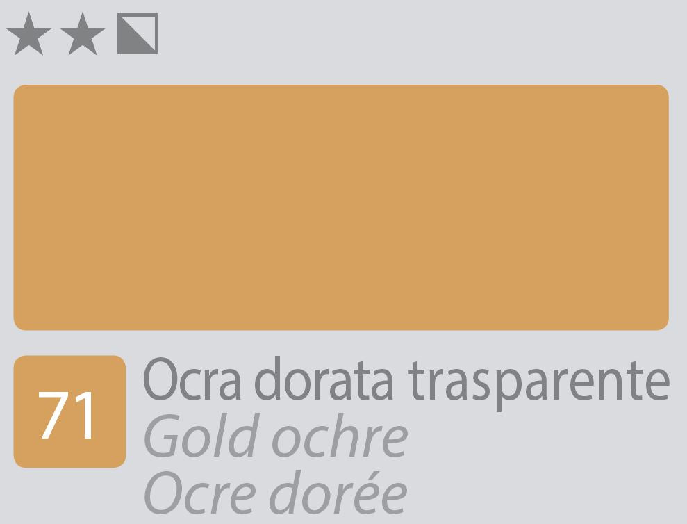 COLORE A OLIO Serie Accademia N.71 OCRA DORATA TRASPARENTE