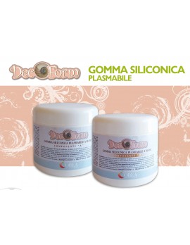 Decoform- Gomma siliconica 1:1 plasmabile gr.500 comp.A+ gr. 500 comp. B